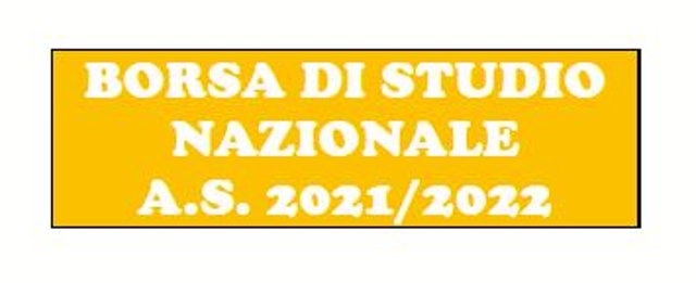 Borsa di studio nazionale a.s. 2021/2022